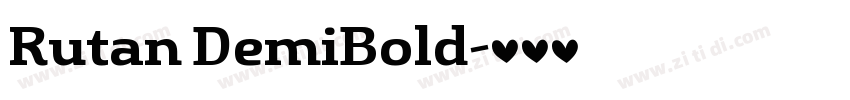 Rutan DemiBold字体转换 Rutan DemiBold字体转换